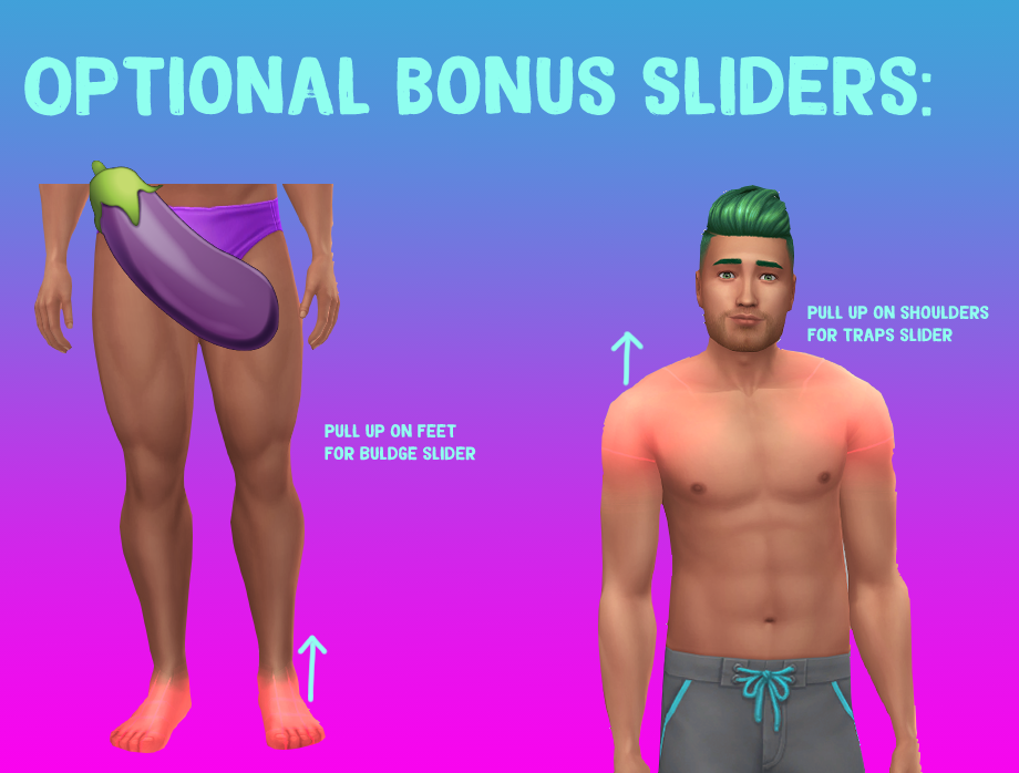 Sims atf. SIMS 4 muscle. SIMS 4 muscle Slider. SIMS 4 preset Slider body.